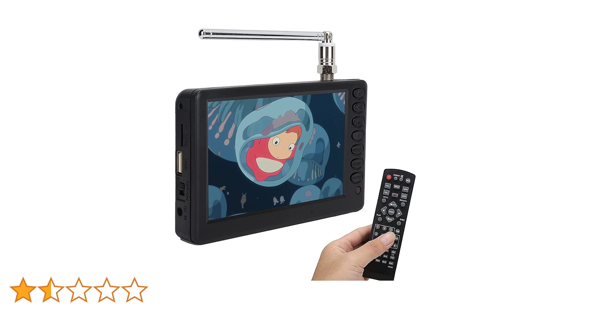 Amazon | 5インチポータブルテレビ、ATSC HD TFT LEDポケット